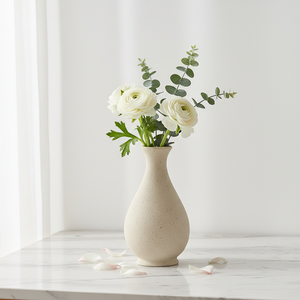 <span class=keywords><strong>Vase</strong></span> en <span class=keywords><strong>porcelaine</strong></span> décoratif pour la maison, style moderne minimaliste, blanc crème moucheté, céramique émaillée mate, fait main, <span class=keywords><strong>vase</strong></span> <span class=keywords><strong>à</strong></span> fleurs - Product Image 3