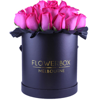 Scatola Rotonda Personalizzata per Fiori con Nastro, Confezione Regalo di Lusso per Bouquet, per Festa della Mamma, San Valentino, Fioristi