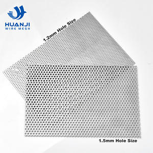 <span class=keywords><strong>Maille</strong></span> métallique perforée en acier inoxydable, <span class=keywords><strong>maille</strong></span> de 1,5 mm, petit trou rond, écran de filtration de précision, services de pliage et de découpe - Product Image 1