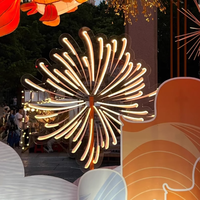 Accessoires de mariage, feux d'artifice, lumières néon, plafond ciel étoilé, fleurs acryliques lumineuses, indice de protection IP33, revêtement double couche, 3 ans