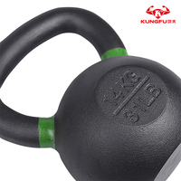 Kettlebells d'exercice en fonte avec poignée revêtue de poudre, vente en gros d'usine, avec cercle personnalisé en couleur