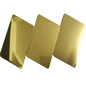 Alucobond सोने दर्पण रंग लेपित एल्यूमीनियम संयुक्त पैनल 1220x2440mm एसीपी/एसीएम शीट के लिए बाहरी दीवार cladding