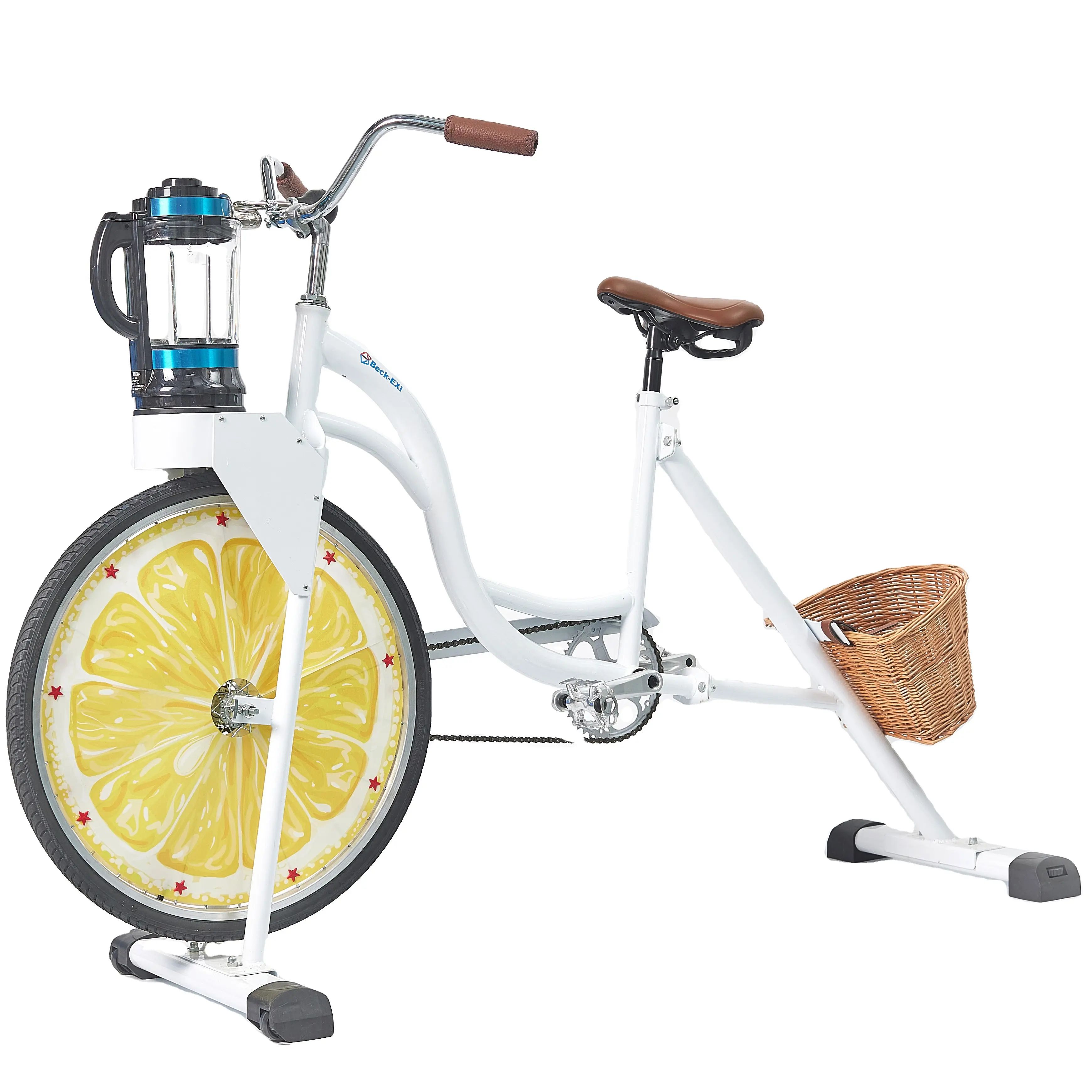 EXI white commercial fruit juicer blender smoothie bike and chopper bike