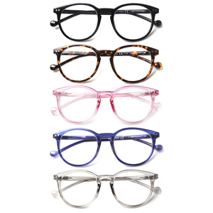 Lunettes de lecture personnalisées tendance, confortables et de haute qualité avec charnières à ressort, monture ronde, anti-lumière bleue, pour femmes et hommes - Product Image 1