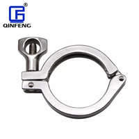 SS304 1 colliers de serrage en acier inoxydable, colliers sanitaires en acier inoxydable à une ou deux broches pour le raccordement des tuyaux