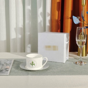 Nouveaux modèles de tasses et assiettes en céramique de luxe de la série Suzuki, ensemble de tasses à café turc pour le thé de l'après-midi, design moderne, mug de voyage - Product Image 6