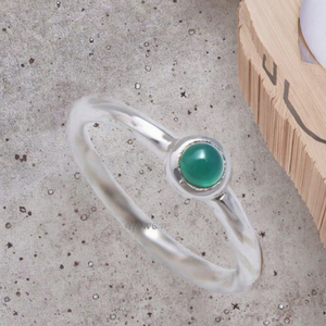 Bague classique artisanale en argent sterling 925, pierre précieuse onyx vert, taille ronde, bijou cadeau pour femme, parmi les plus vendues - Product Image 3