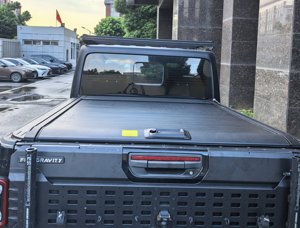 Hot bán Tri gấp cứng xe tải giường tonneau Bìa Tương thích với 2015-2024 <span class=keywords><strong>2025</strong></span> FORD F150 ram1500 dài giường trên đầu trang (6.5ft) - Product Image 4