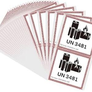 Etiqueta Autoadhesiva Metálica para Prevención de Incendios de Baterías UN3481 - Product Image 2