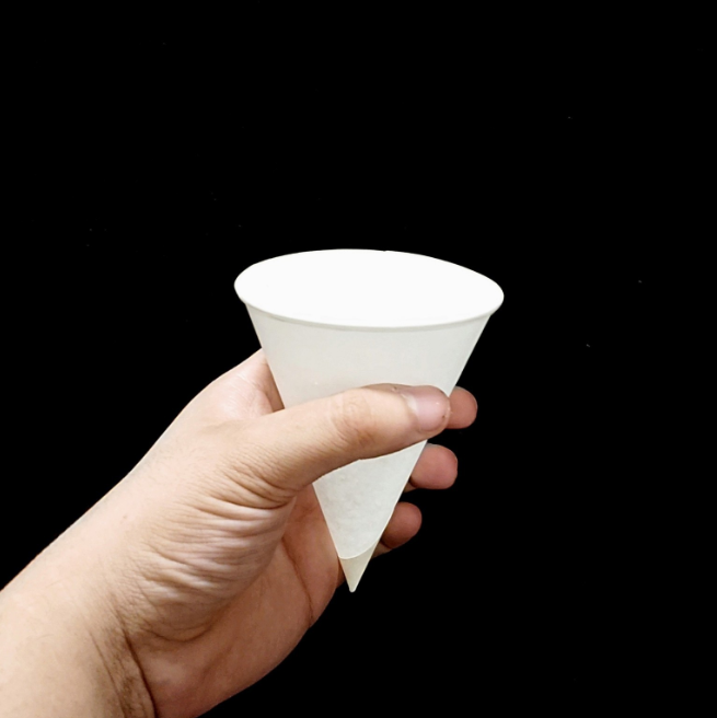 Disposable Rolled Paper Cone Cup Airport Water Cup ,cheap Custom Single Wall Disposable Ice Cream Cone Paper Cups
