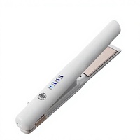 Brosse à air chaud multifonction à têtes interchangeables, double usage lisse et bouclé, peigne à ions négatifs