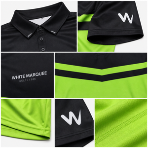 Camiseta de Cricket Sublimada Personalizada, Dri-Fit, Sin Costuras, Verde Neón, Cuello Polo en V, Uniforme de Entrenamiento de Equipo, Venta al Por Mayor de Fábrica - Product Image 3