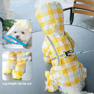 Imperméable imperméable pour animaux de compagnie Cartoon <span class=keywords><strong>Poncho</strong></span> à quatre pattes pour chiot de petite et moyenne taille - Product Image 6