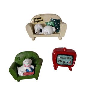 Pegatina creativa para refrigerador, tridimensional, 3D, simulación de hogar, sofá, perro, TV, resina, manualidades - Product Image 1