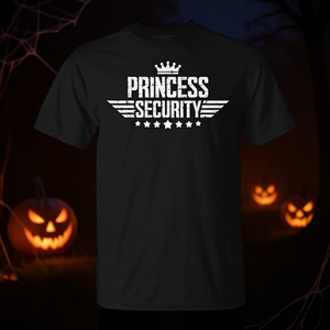 T-shirt de princesse de sécurité noir pour adulte unisexe, costume d'Halloween - Product Image 3