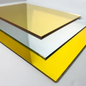 Chinapplas Fabriek Groothandel 1Mm 2Mm 3Mm Goud Kleur Pmma Muur Spiegel Decoratieve Acryl Plaat/Bord/Paneel