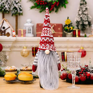Peige Factory - Vente en gros de gnomes de Noël avec longues barbes, housses décoratives pour bouteilles de vin, 14x42cm, cadeaux - Product Image 6