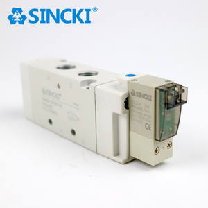 صمام ملف لولبي من سبائك الألومنيوم SINCKI 5V310-10 بمنفذ 5/2 وتحكم 24 فولت 5V220-08 قطع غيار هوائية - Product Image 6