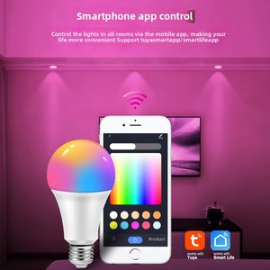 Sixwgh tuya wifi nhà Thông Minh 110-250V RGB + Trắng Dimmable hẹn giờ bóng đèn E27 9W LED RGB đèn điều khiển từ xa thiết bị chuyển mạch màu bóng đèn - Product Image 5