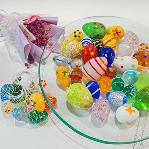 12 Pcs Colorful Glass <strong>Eggs</strong> Handmade Art Glass <strong>Eggs</strong> Easter Decoration Gift Play Balls Glass <strong>Marble</strong> Toys - Product Image 5