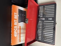 Kit d'outils à main de haute qualité de 40 pièces en bronze rouge avec personnalisation OEM et emballage en coffret rigide