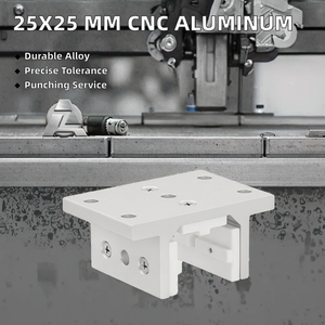 Riel deslizante lineal de aleación de aluminio CNC plateado de 25x25mm, serie 6000, con ranura en T y rodamiento lineal - Product Image 2