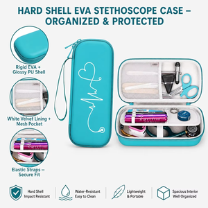 Étui pour stéthoscope en EVA résistant à l'eau, sac pour médecin/infirmière avec pochette pour accessoires et doublure souple, uniquement pour usage médical - Product Image 2
