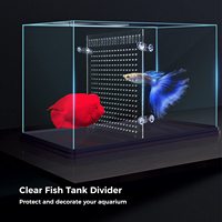 Séparateur d'aquarium avec ventouses, accessoires de bricolage conçu clair, facile à plier, à découper et à assembler pour Aquarium