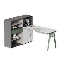 Poste de travail en îlot de bureau, bureau informatique moderne en bois, cloison de séparation pour employés, ensemble de mobilier de luxe en forme de L pour personnel