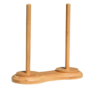 Bamboo Wooden <b>Knitting</b> Double Yarn Cone Sample Skein Holder Stand Warp Creel Advanced Metal Twirling Mechanism Lazy Susan Big - Product Image 3