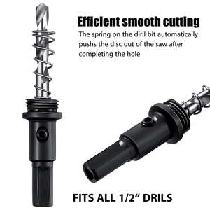 Сверло-коронка из углеродистой стали для тяжелых условий эксплуатации, 6 дюймов, для корнхола, шестигранный хвостовик, адаптер 1/2 дюйма, антикоррозийное, термообработанное, с необжимающимися краями - Product Image 3