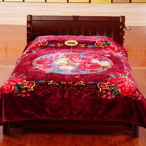 Super Soft 2Ply Raschel Blanket Luxury Winter Flower Pattern Cartoon Design 200 GSM <b>Weighted</b> Blanket - Product Image 4