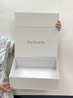 Boîte à Cadeau Magnétique Blanche Personnalisée avec Logo Imprimé, Grande Taille, Vide, pour Mariage, Faveur de Mariage, Boîte Mystère