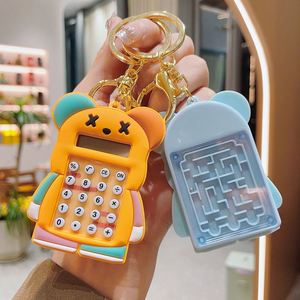Creative Bear Calculator <b>Key</b> <b>Chain</b> Portable Fashion <b>Car</b> <b>Key</b> <b>Chain</b> Student School Bag Pendant Small Gift Wholesale - Product Image 4