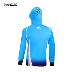Veste de protection solaire en soie glacée personnalisable avec logo pour compétition d'équipe, respirante, UPF 50, maillot de pêche - Product Image 2