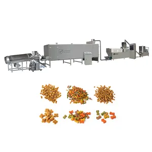 Industry Puffed Pet Feed Pellet Making Machine Dog Cat Floating Fish Food Extruder Processing Line