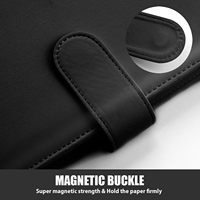 Carnet de notes A5 personnalisé en cuir PU rechargeable à 6 anneaux pour papier de remplissage Journal de poche à feuilles mobiles avec boucle magnétique