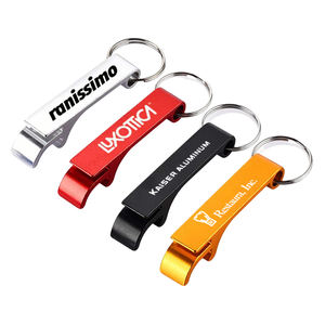프로모션 저렴한 알루미늄 와인 오프너 맥주 키 체인 사용자 정의 로고 바 기념품 선물 열쇠 고리 오프너 - Product Image 1