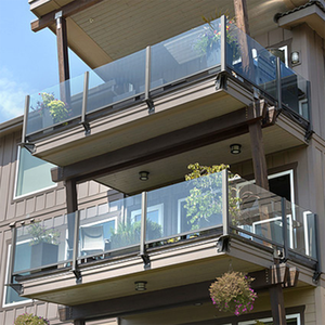 Outdoor balcony railing tempered and laminated glass price cheap exterior staircase railing fence tempered de vidr - Product Image 1