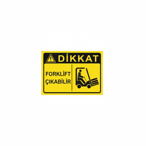 Reflective Safety Forklift Caution Sign for Streets & Traffic - Product Image 2