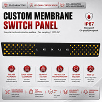Clavier à membrane SMD avec affichage LED, superposition graphique, dispositif éclairé, conception étanche pour appareils électroménagers