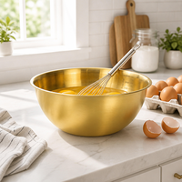 Bol de cuisson en acier inoxydable style coréen, le plus vendu en liquidation, pour la préparation de nouilles, salades, fruits, plats froids et pâtisseries – Design moderne