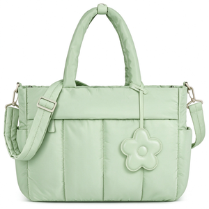 Sac fourre-tout matelassé léger en nylon à imprimé léopard résistant à l'eau pour femme avec fermeture éclair, taille 7 pouces, pour les voyages et l'usage quotidien - Product Image 1