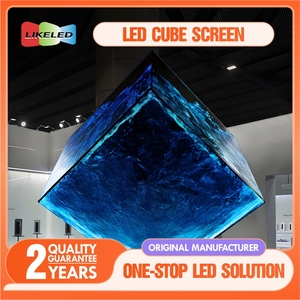 Creative <span class=keywords><strong>Cube</strong></span> HD LED hiển thị hiệu suất cao quảng cáo thương mại HD tất cả các màu tùy chỉnh màn hình chống màn hình vuông - Product Image 2