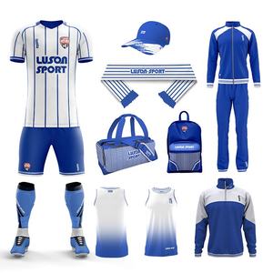 Luson, новый индивидуальный комплект для футбольного клуба, домашняя сублимационная одежда с номером, футбольная футболка в полоску, желто-синий цвет - Product Image 4