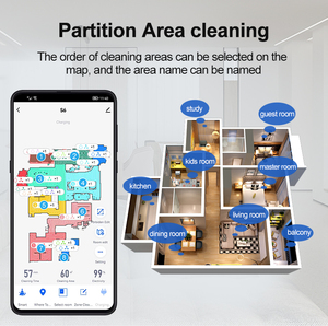 Smart Household LDS SLMA Robot Vacuum Cleaner Wet Dry Floor <b>Cleaning</b> Hotel Battery-Powered Phone Control Lidar Technology LDS Sl - Product Image 5