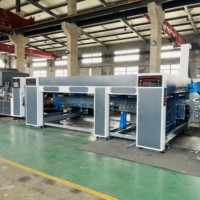 Máquina Automática de Alta Velocidad para Fabricación de Cajas de Cartón Corrugado ZH-FFG, Impresora Flexográfica en Línea, Ranuradora, Plegadora, Encoladora con Flejadora