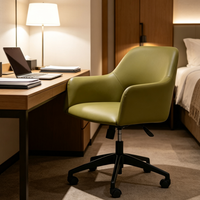 Fauteuil pivotant pour l'hôtellerie, réglable en hauteur, rembourré en PU, chaise de bureau pour hôtel, bureau d'affaires, salle de conférence