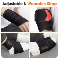 Ceinture de massage sans fil à LED 660 nm pour thérapie par chaleur et vibrations, pour le cou, les poignets, les chevilles, les coudes et masseur de mains