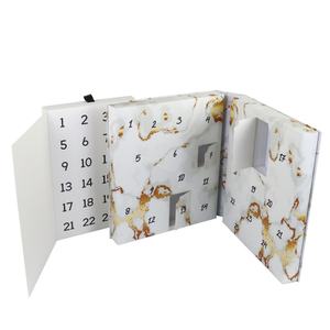 Nouvel Emballage Rigide Biodégradable Tendance Calendrier de l'Avent 24 Jours Boîte Cadeau en Papier avec Laminage Mat - Product Image 4
